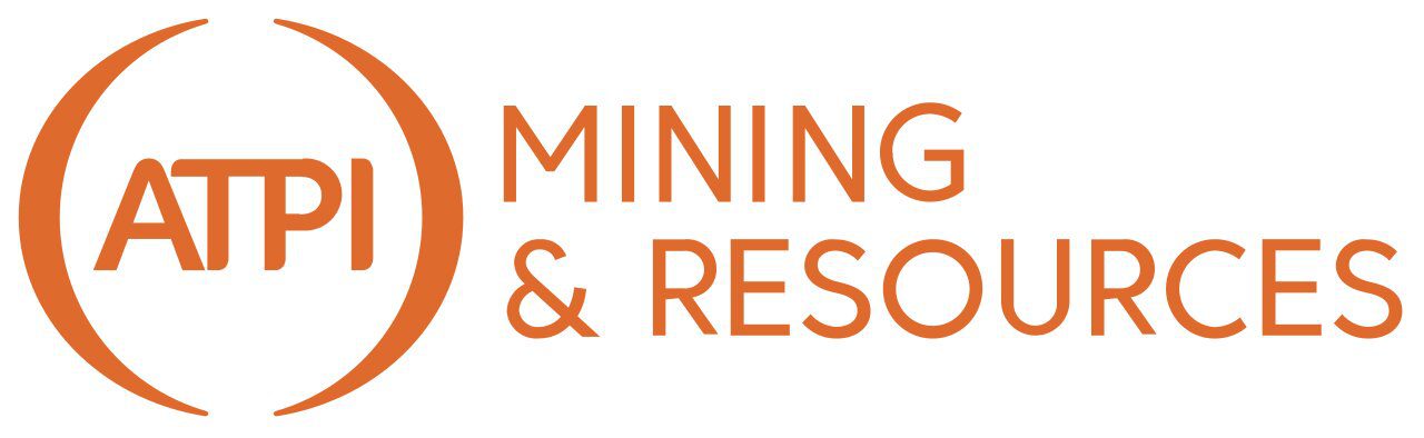 ATPI Mining & Resources logo in orange. The letters ATPI are inside a circle on the left, with MINING & RESOURCES in uppercase letters to the right.