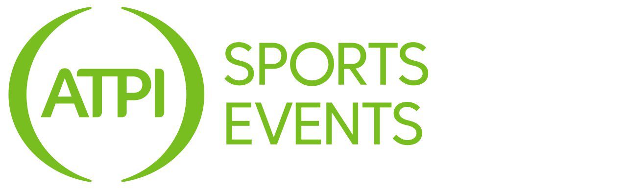 ATPI Sports Events logo in green text on a white background, with ATPI enclosed by two curved lines on the left and SPORTS EVENTS written in bold uppercase letters on the right.